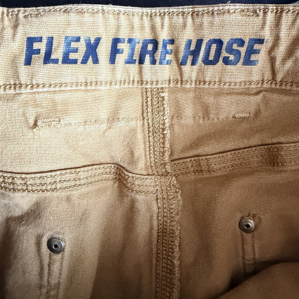 Mens Duluth Trading Flex Fire Hose Shorts Utility Workwear Brown Size 38 Canvas - Picture 2 of 10